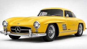 Mercedes-Benz 300 SL Gullwing Low Poly 3D Model 3D model