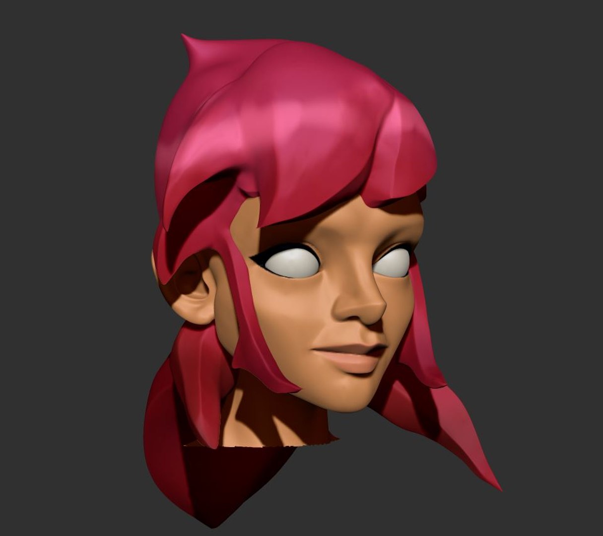 Pink hair style 3D model - TurboSquid 1669199