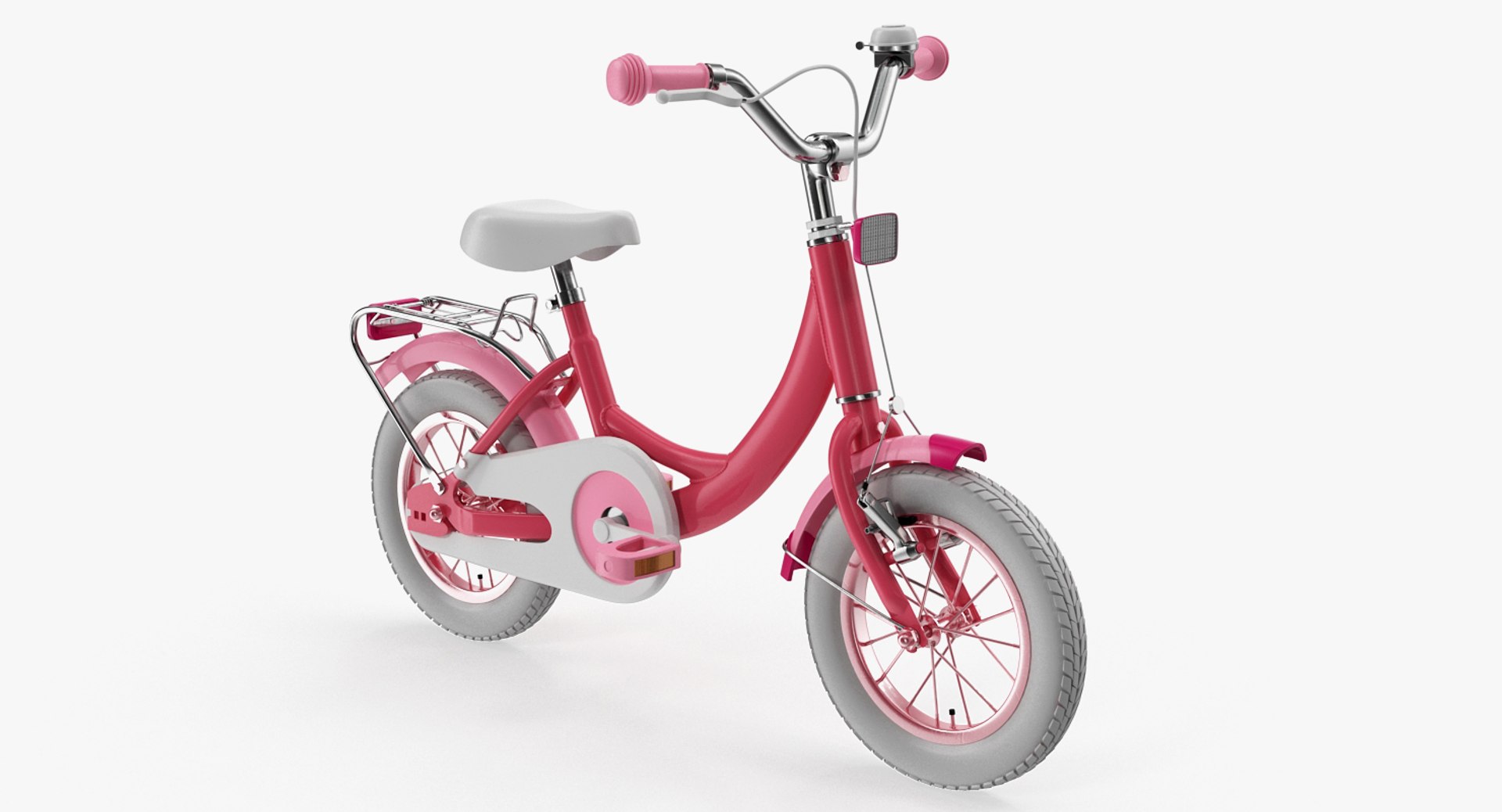 Girls Kids Bike 3D model preview