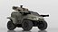 Futuristic Military Vehicle Khaki Color