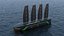 Modern Sail Powered Sea Vessel 3D