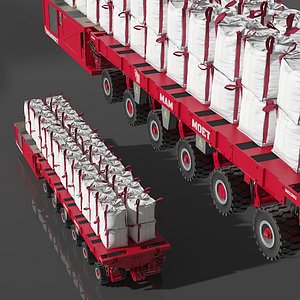 Bulk Bags on Mammoet Load Transport Trailer