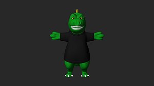 Cartoon Crocodile Character 3D model