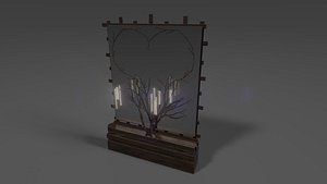 mirror decor lamp details 3D model