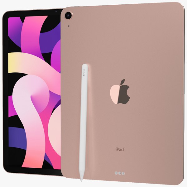 modelo 3d Apple iPad Air 4 2020 Rose Gold Wifi y celular TurboSquid