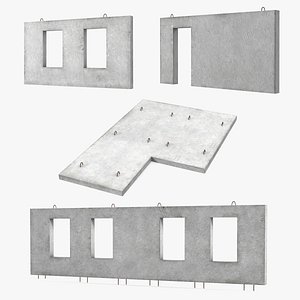 3D model concrete panels precast