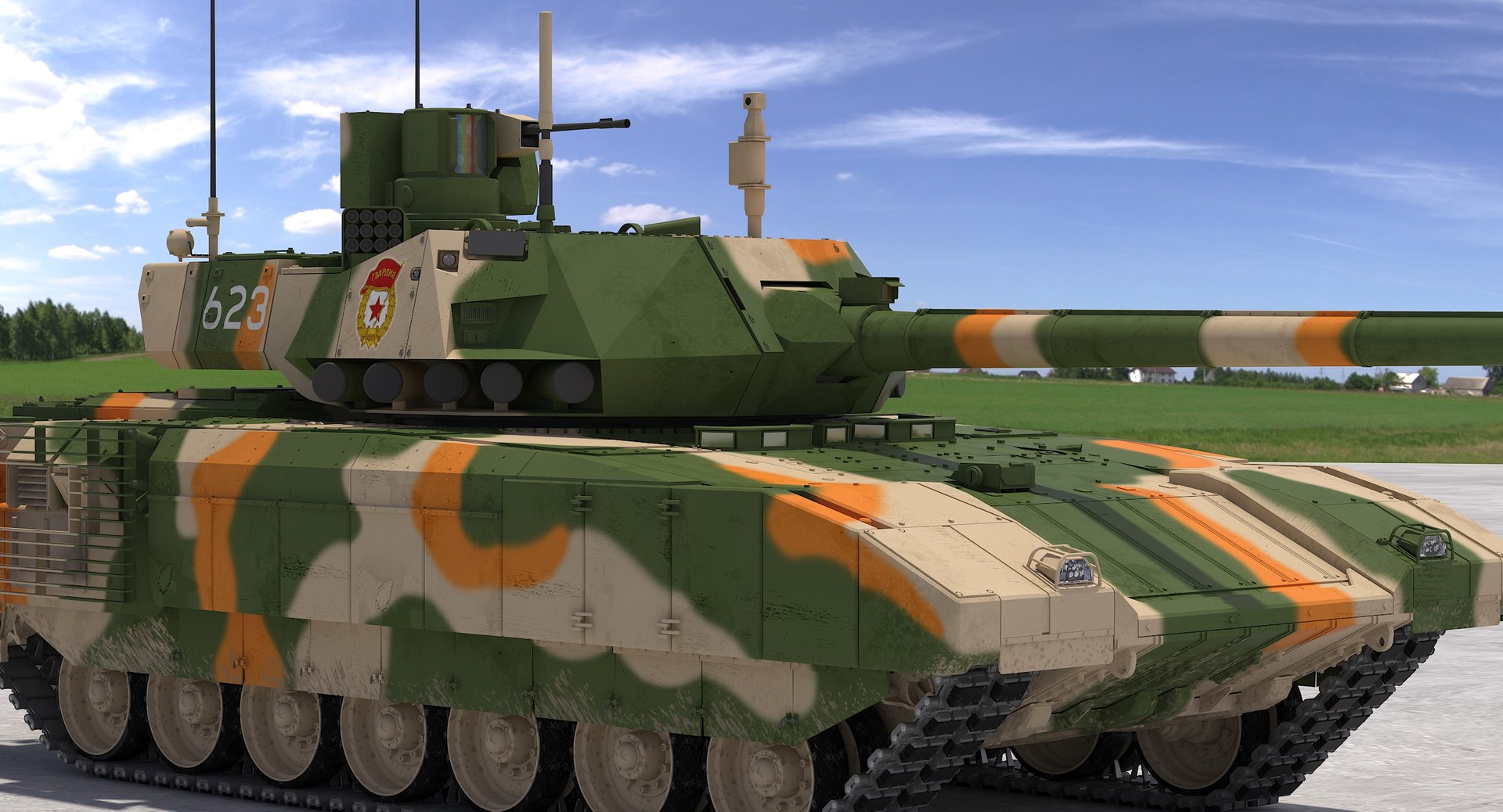 3D t-14 armata green-desert camo https://p.turbosquid.com/ts-thumb/Fq/YJA2aC/A3Jz1pon/221_detailwireframe/jpg/1526464178/1920x1080/fit_q87/491af81e0ead9fe3d099ce08d5d819624fcc85c5/221_detailwireframe.jpg