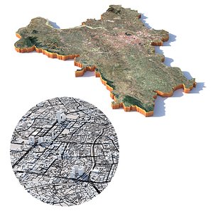 3D Hanoi Terrain City