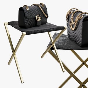 3D Handbag stand with Gucci GG MARMONT MINI SHOULDER BAG