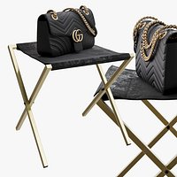 Handbag stand with Gucci GG MARMONT MINI SHOULDER BAG