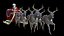 Santa and deers