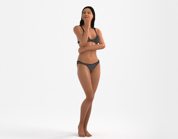 female rigged 3D model