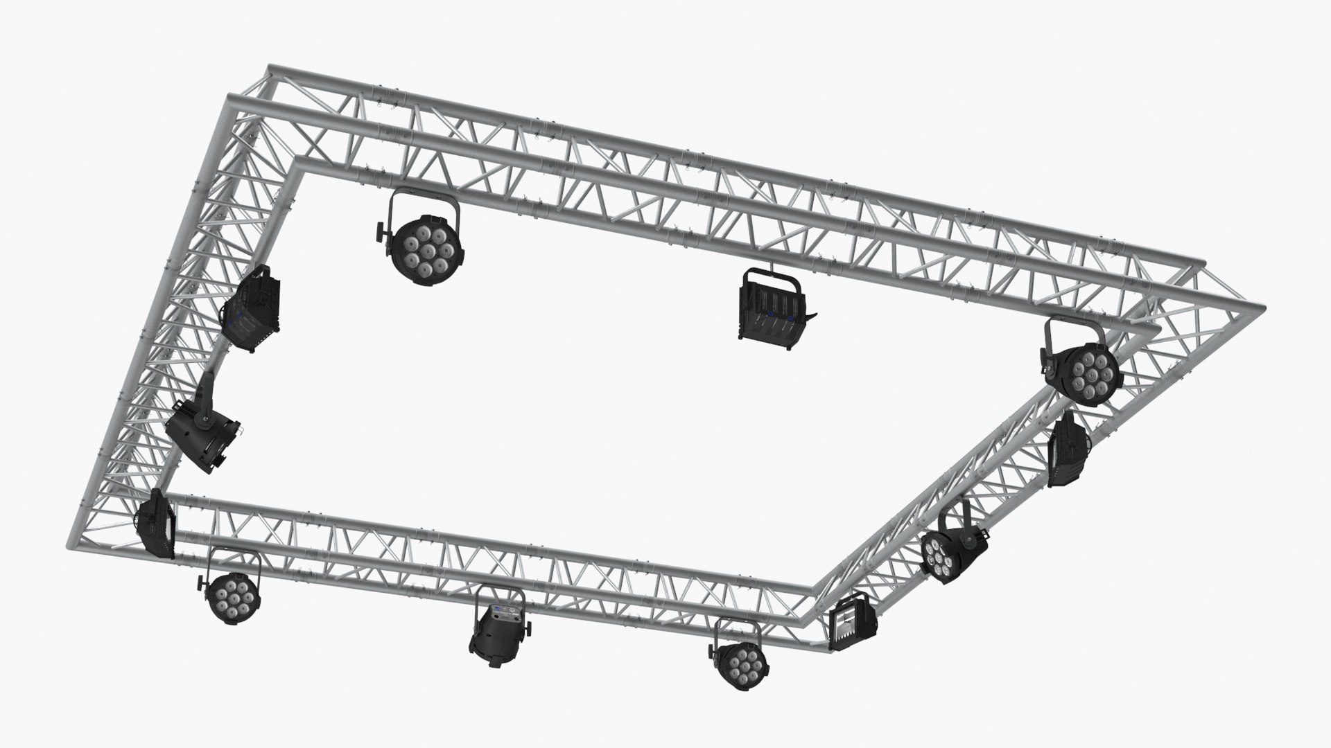 Triangular Truss Modular Light System 3D model preview