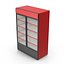 Red Double Beverage Refrigerator 3D