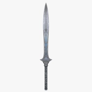 3D stylized dark sword