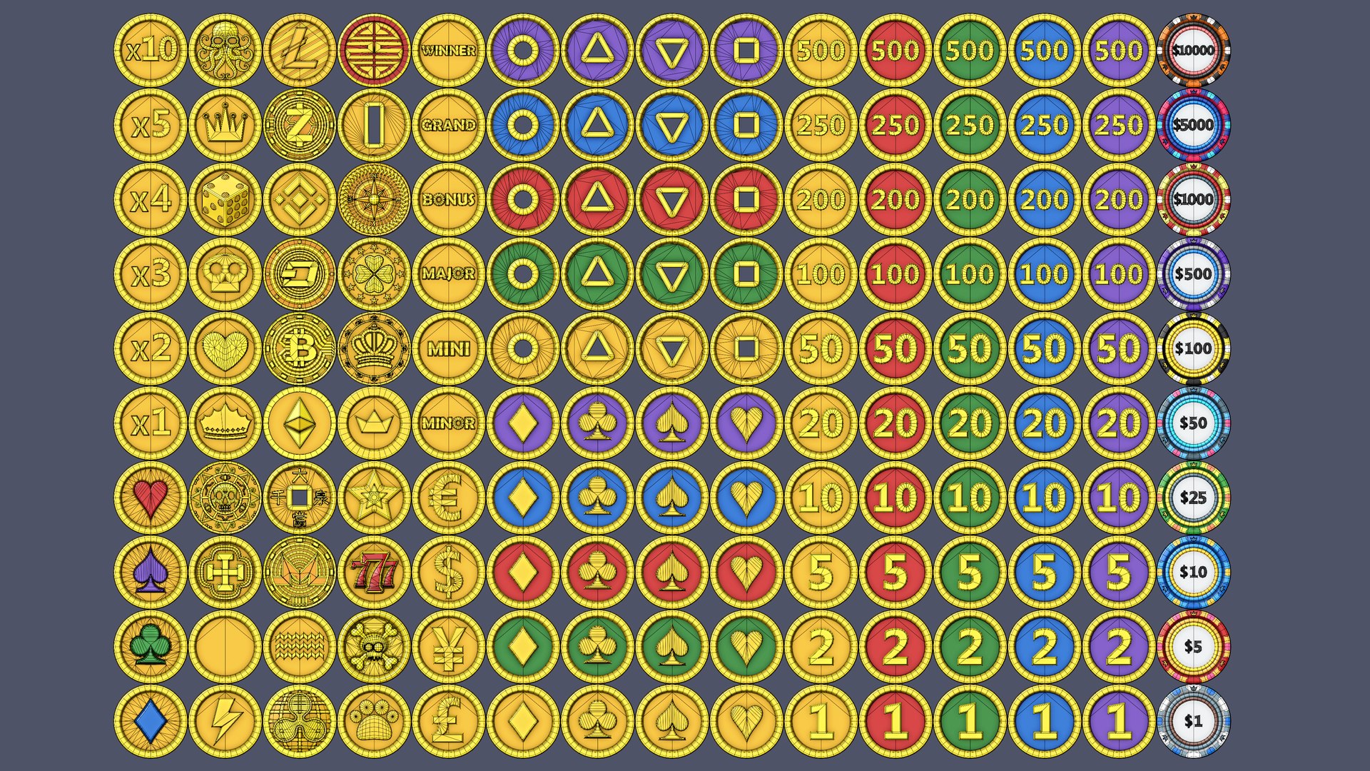 3D Coins 1 model - TurboSquid 1970087
