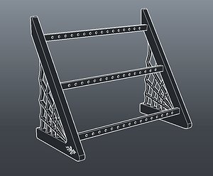 Gothic Earring Holder 3D model