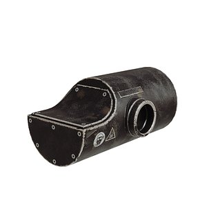 3D Sci-Fi Oil Filter model