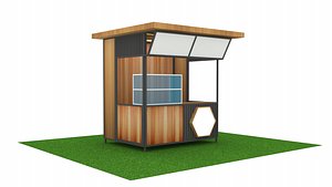 Stall stand booth food drink 3D model