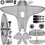 3D spitfire mk1a model