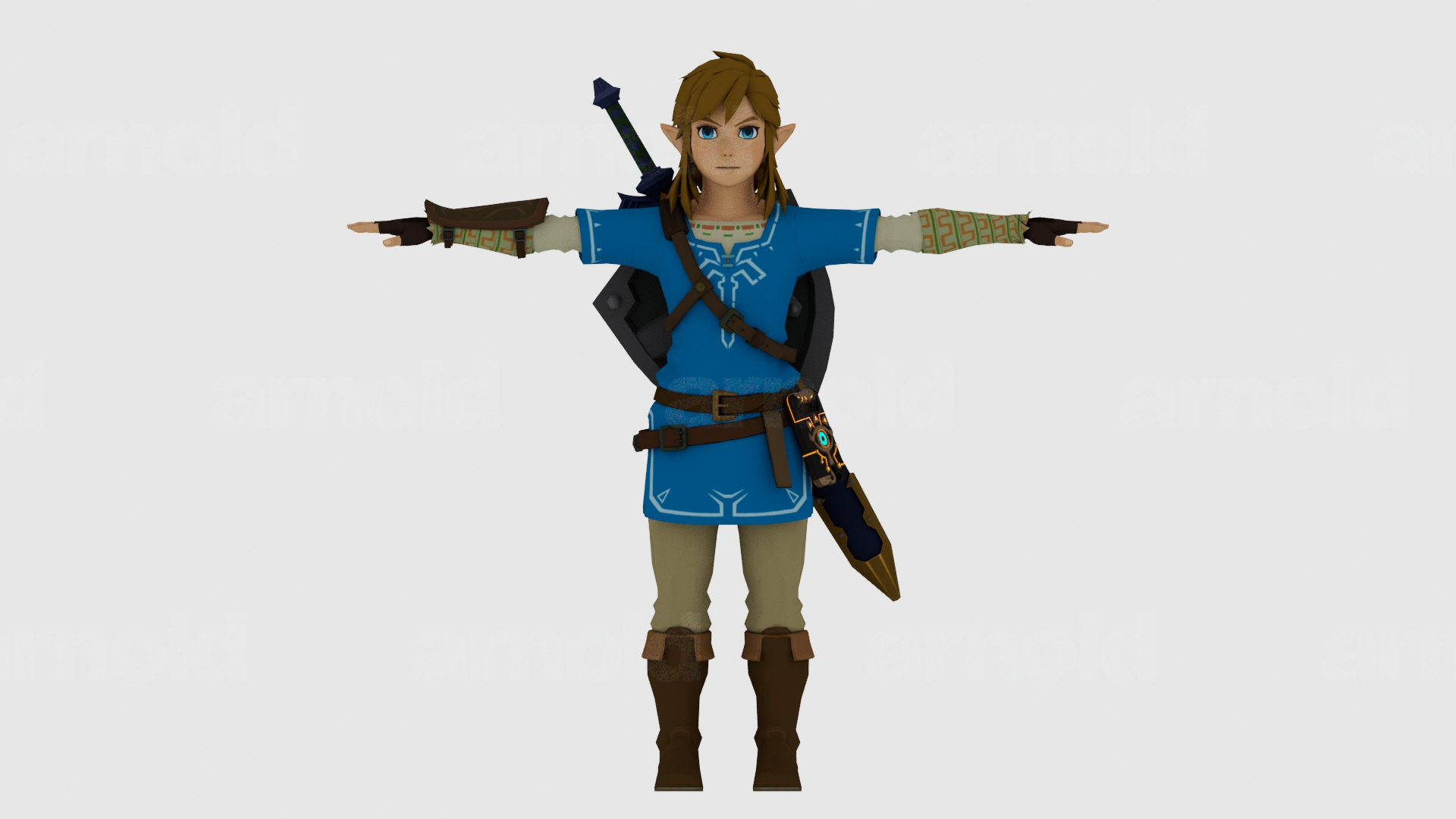 D Tloz Botw Link Model TurboSquid