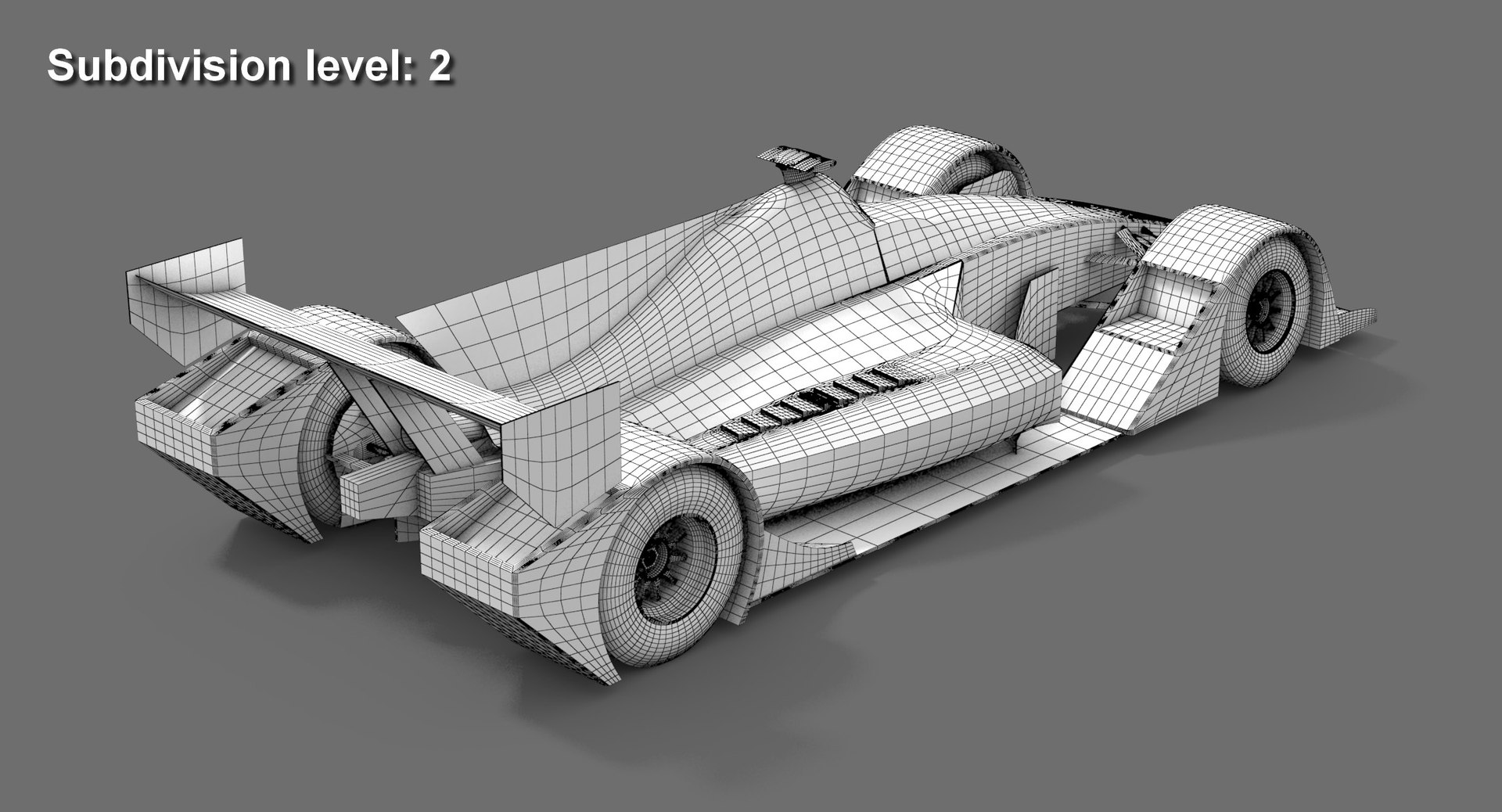 Low-poly Future Formula 3d Model