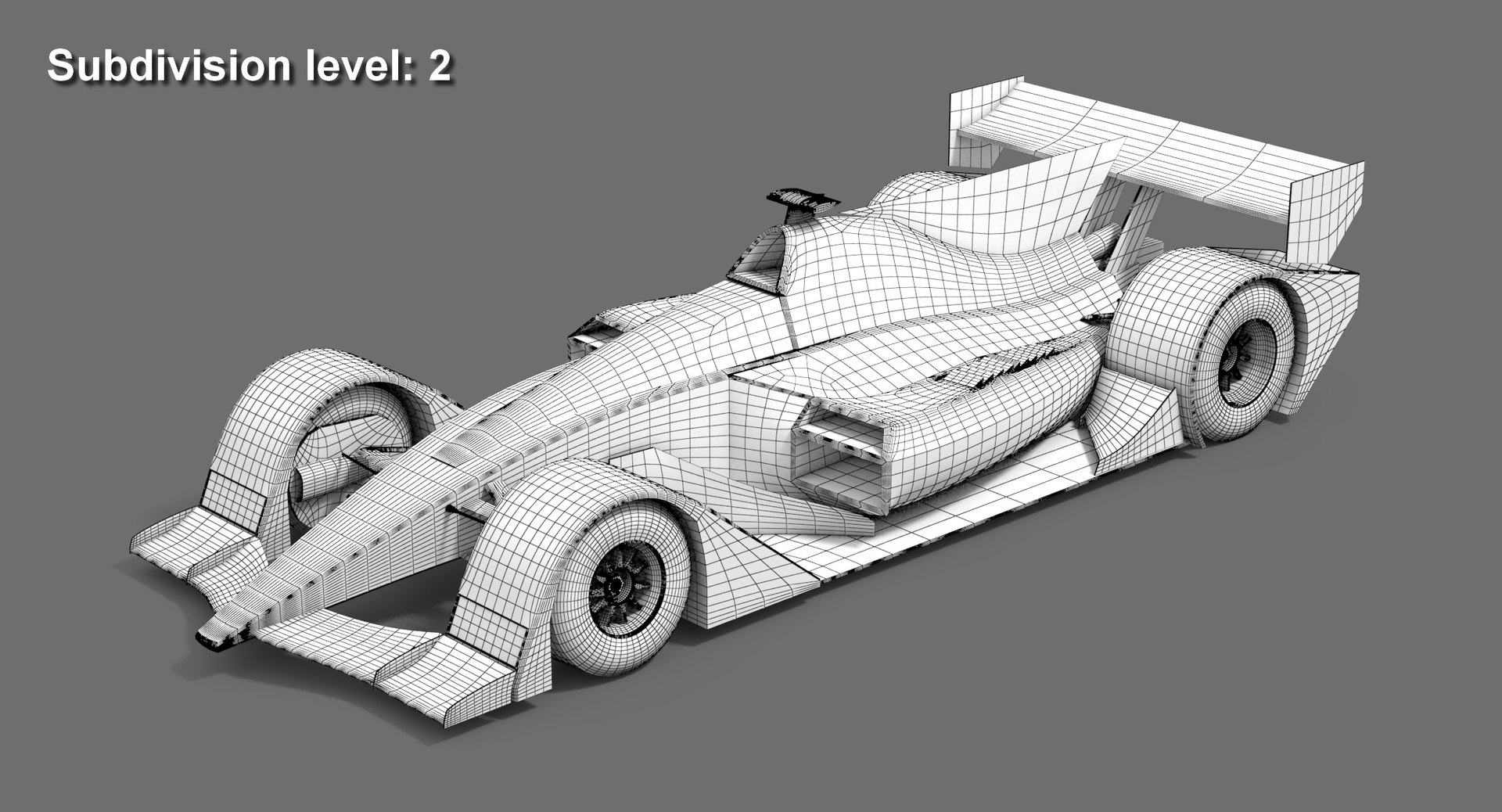 Low-poly Future Formula 3d Model
