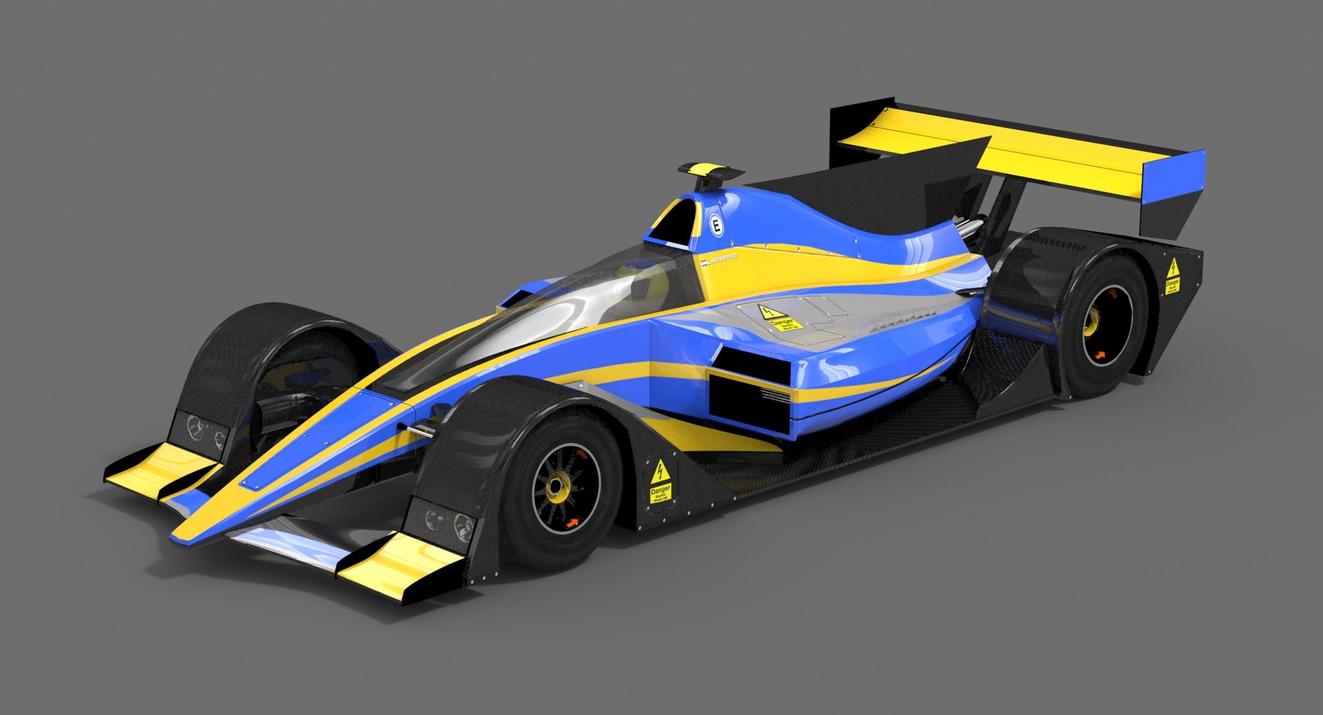 Low-poly Future Formula 3d Model