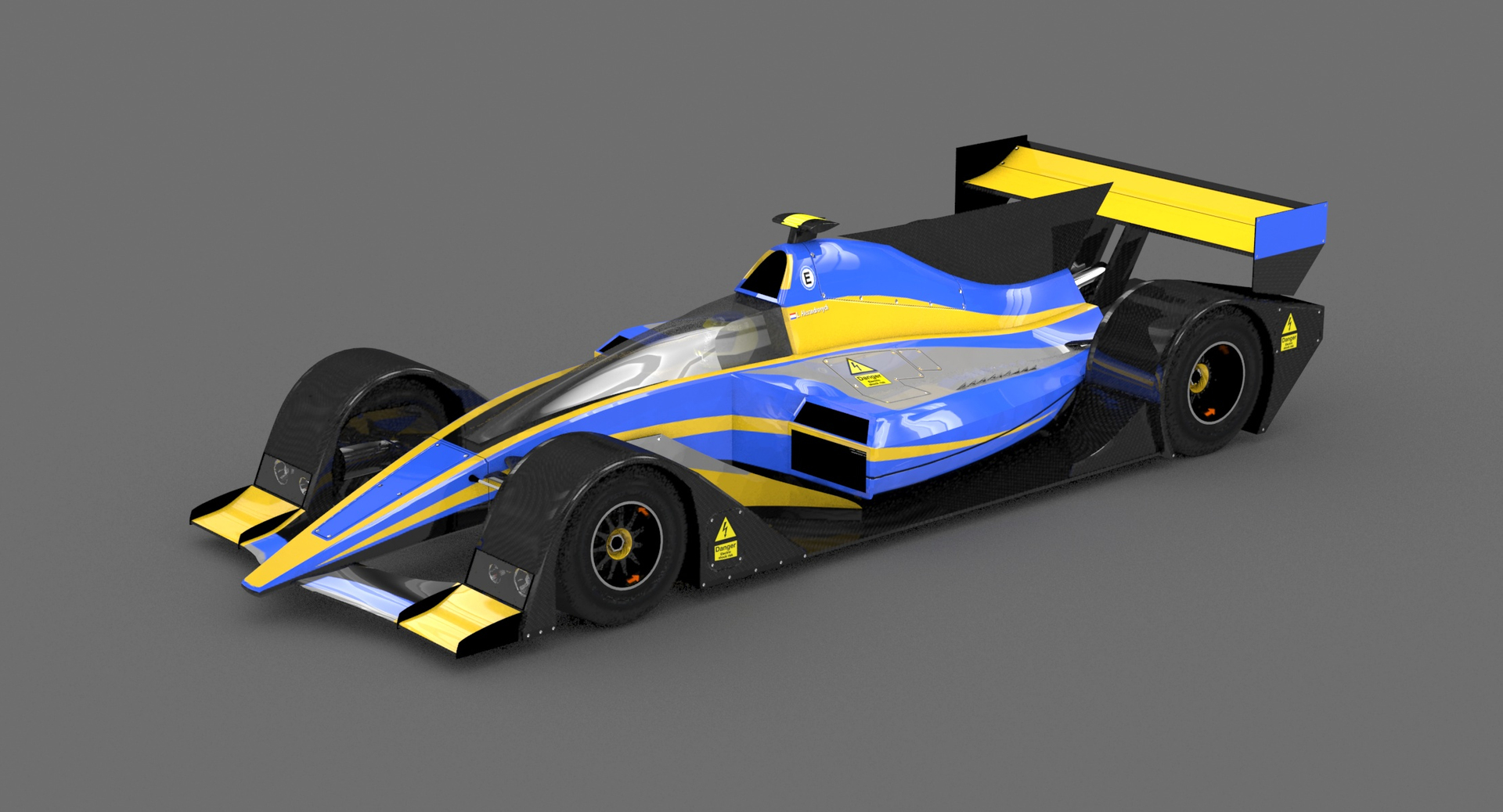 Low-poly Future Formula 3d Model