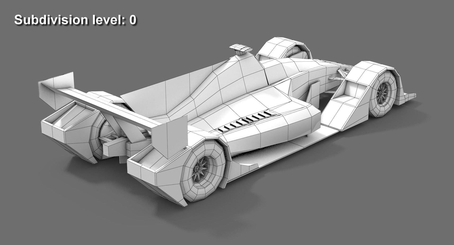 Low-poly Future Formula 3d Model