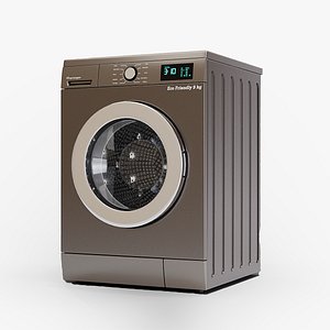 3D model of a generic no name brand frontloader washing machine