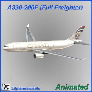 airbus aircraft landing cargo 3d model