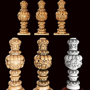 Classic Ornamental Pillar 3D model
