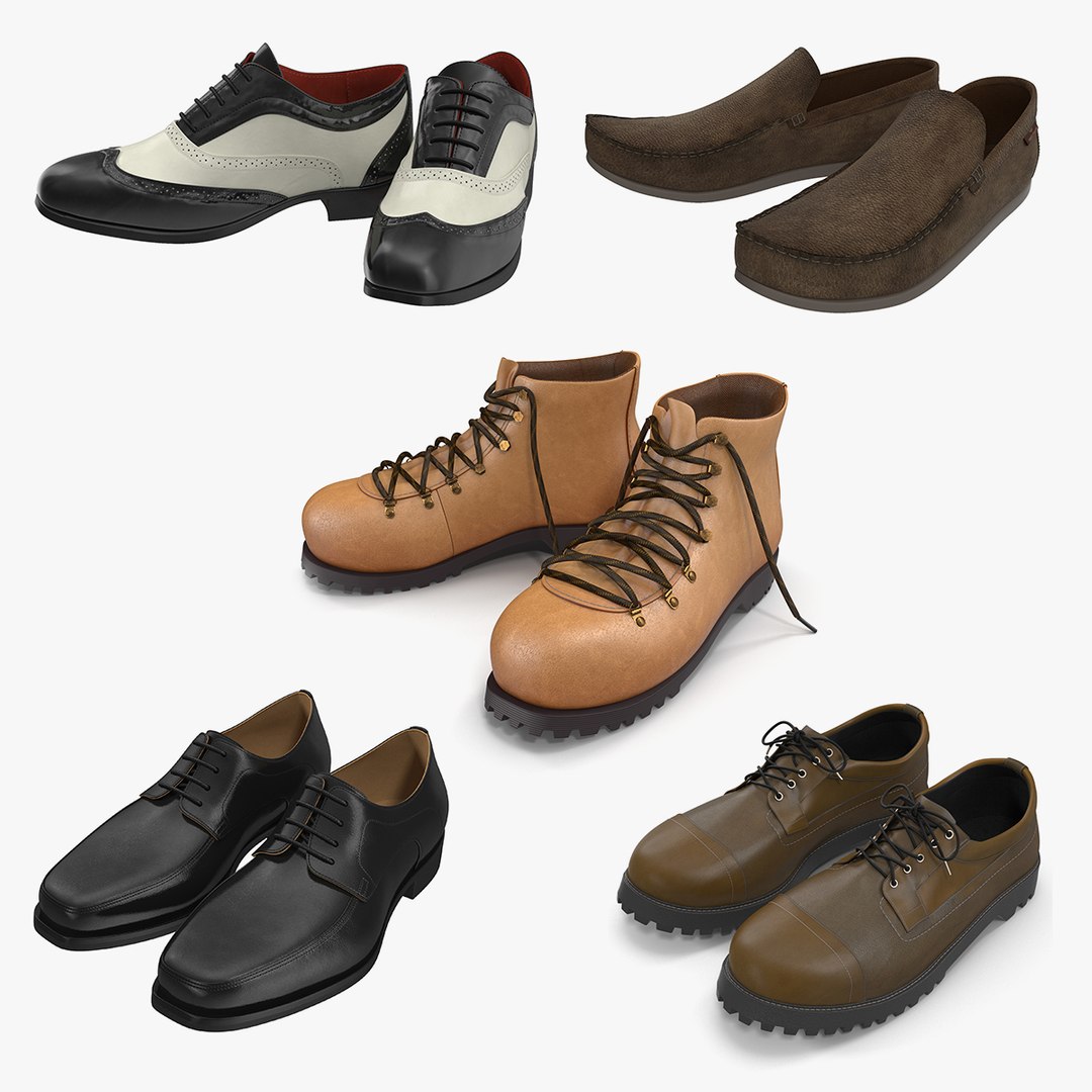 Man Shoes Collection 6 3D model preview