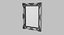 golden picture frame 3D model