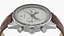 Chronometer Wrist Watch Brown Leather Bracelet White Dial