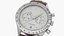 Chronometer Wrist Watch Brown Leather Bracelet White Dial
