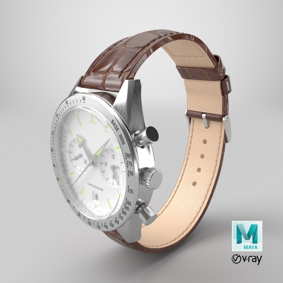 Chronometer Wrist Watch Brown Leather Bracelet White Dial 3D model https://p.turbosquid.com/ts-thumb/Fr/LqtAdW/jS/stemcell_maya_vray_render/png/1723822749/1920x1080/fit_q87/6a822dd5e2b96818d5208223f73c00f826843680/stemcell_maya_vray_render.jpg