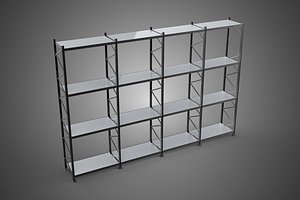 INDUSTRIAL WAREHOUSE METAL SHELVING ORGANIZED STORAGE RACK SHELF
