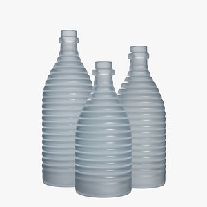 Bottles - Frosted Glass set 1b