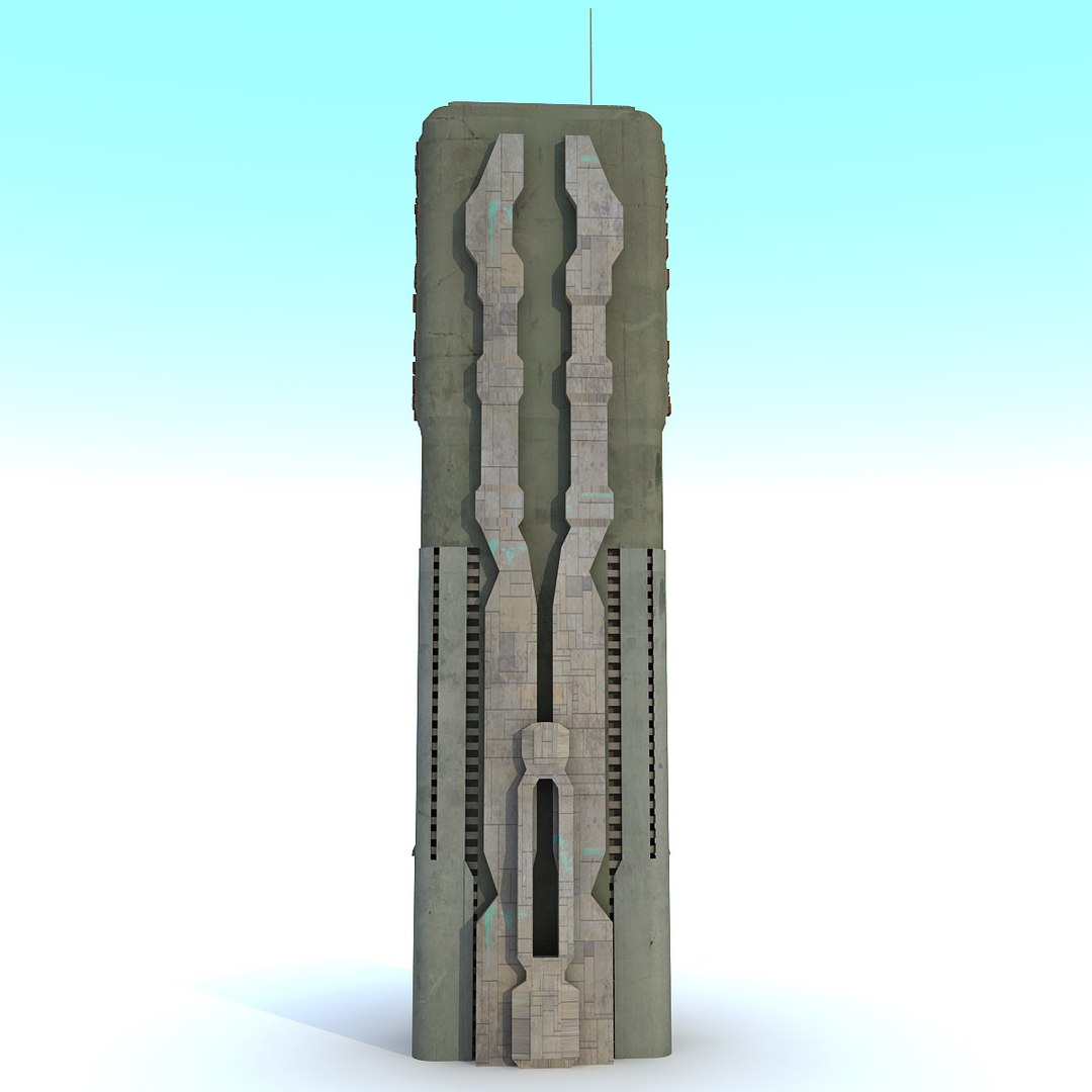 3d Sci Fi Futuristic Building Model