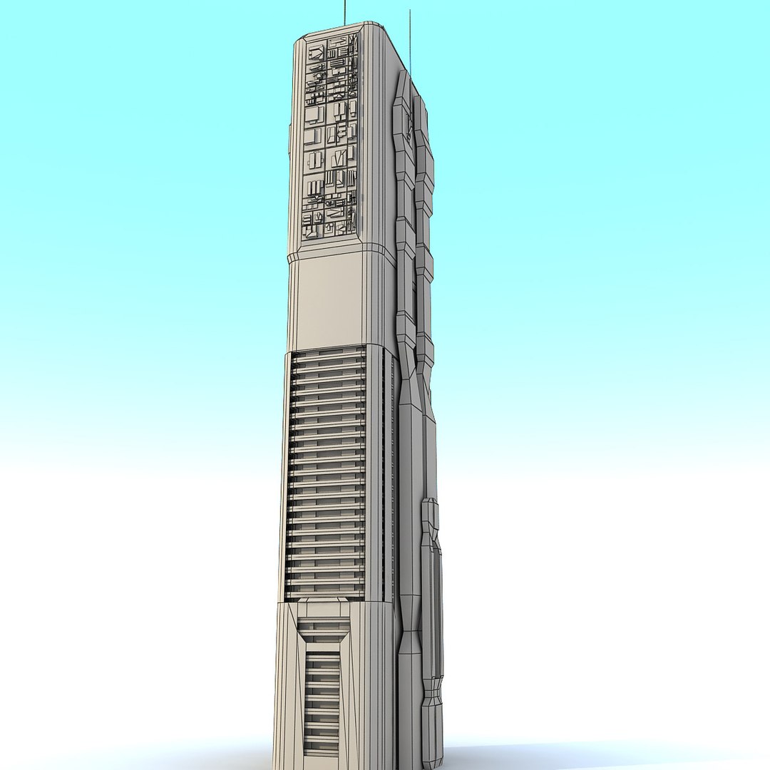3d Sci Fi Futuristic Building Model