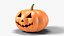 Calabaza tallada con tapa y vela pequeña, estilo Jack-o'-lantern - Accesorio de Halloween