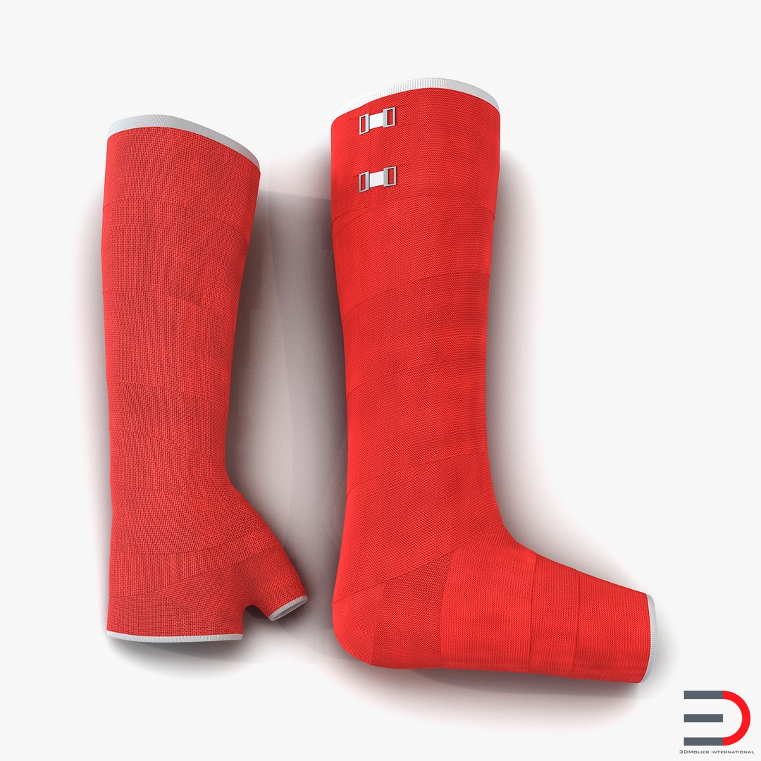 Orthopedic Cast Arm and Leg Set 3D model preview