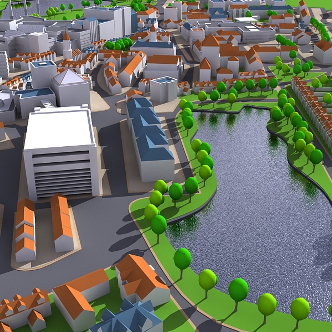 3d Model City Cityscape