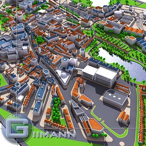 3d model city cityscape