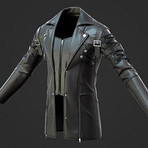3D model Male leather coat
