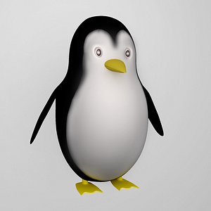 3d model of cute penguin