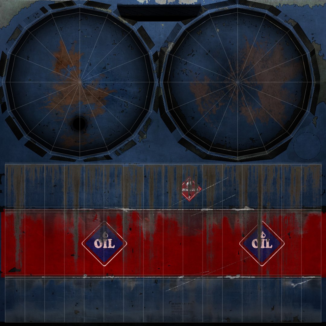 3d Industrial Drum Barrel Oil Model