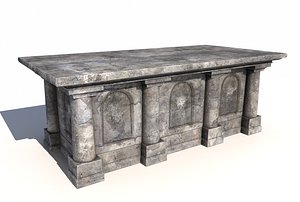 old stone altar 3 3D